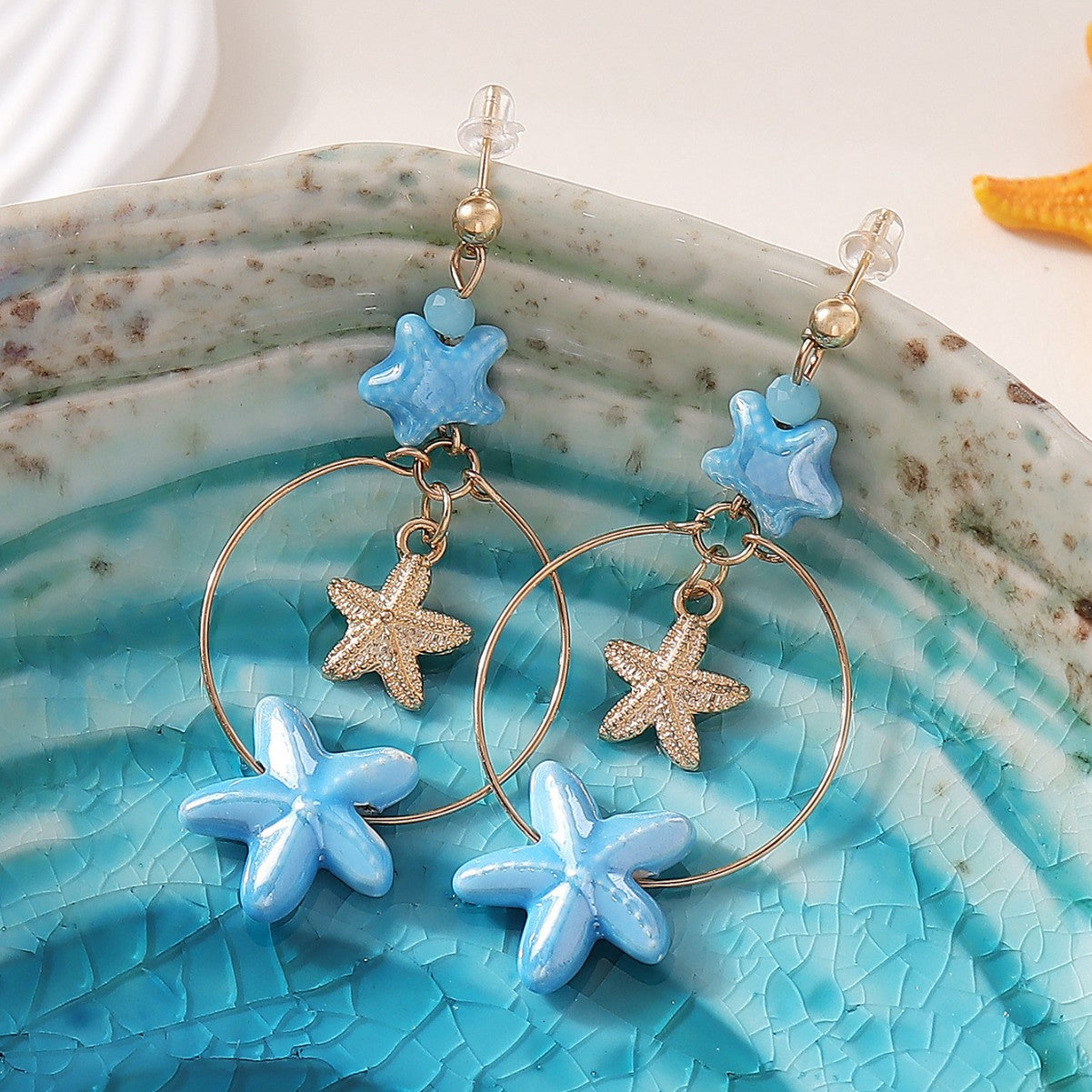 Wholesale Starfish light luxury earrings
