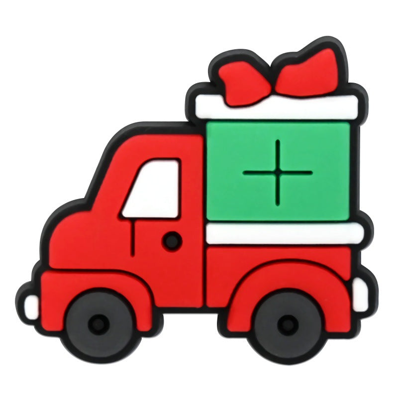 Wholesale   Random 100pcs Christmas  PVC Soft Rubber Shoe Buckle Decoration