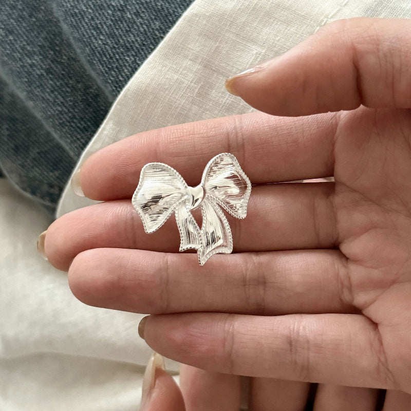 Wholesale 925 Silver Bow Ring Open Ring