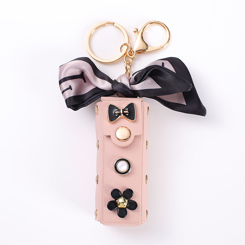 Wholesale Chic Fashion PU Leather Keychain Pendant Trendy Bag Charm Car Key Accessory