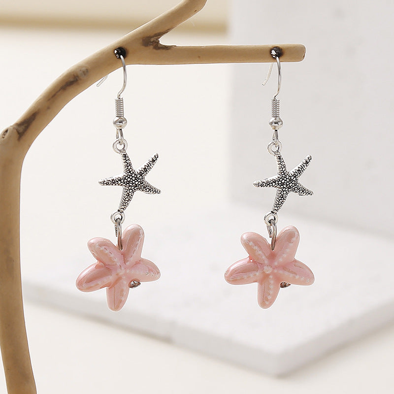Wholesale Ocean Style Ceramic Starfish Earrings