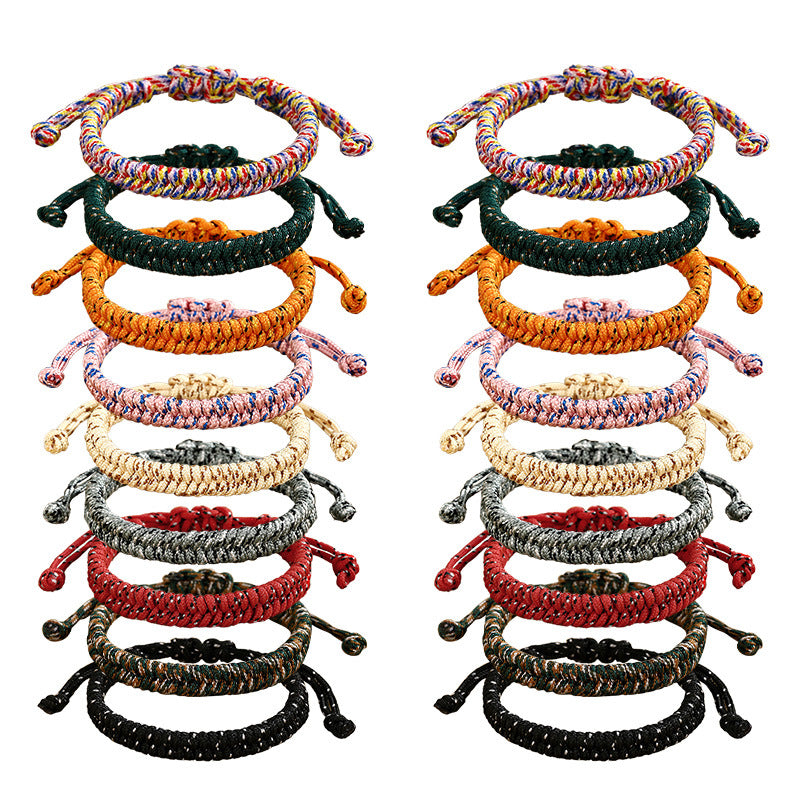 Wholesale  Hand-Woven Retro Bohemian Colorful Adjustable Bracelets