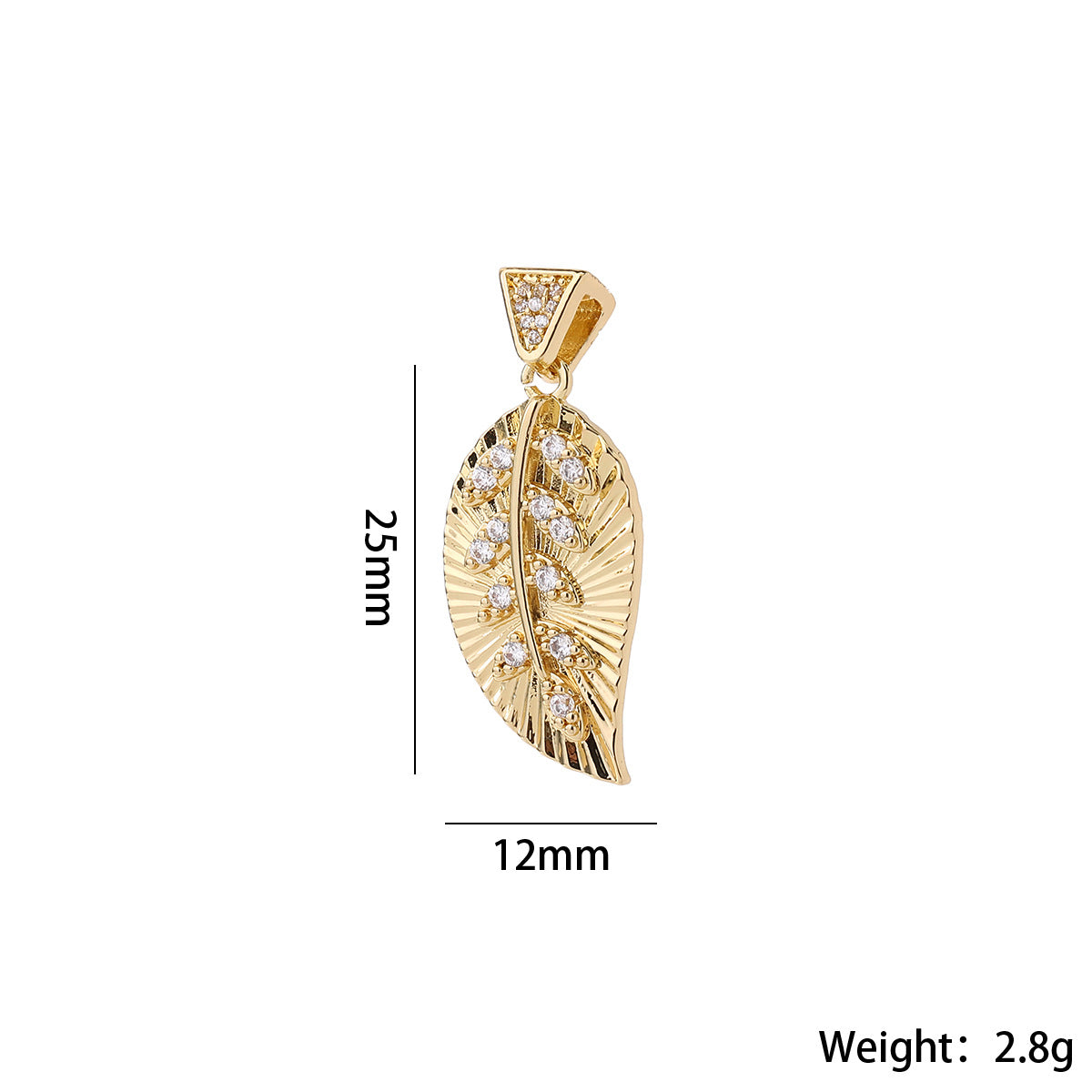 Wholesale Vintage Cross Pendant Gold Plated Brass Zircon DIY Necklace Fashion Accessory