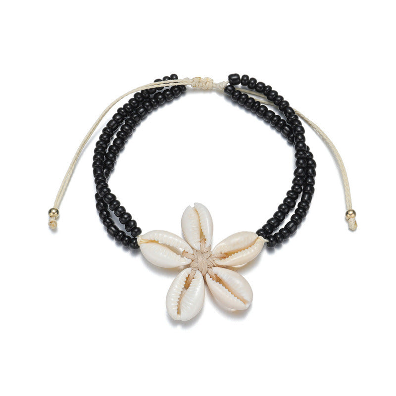 Wholesale Bohemian holiday style natural shell anklet