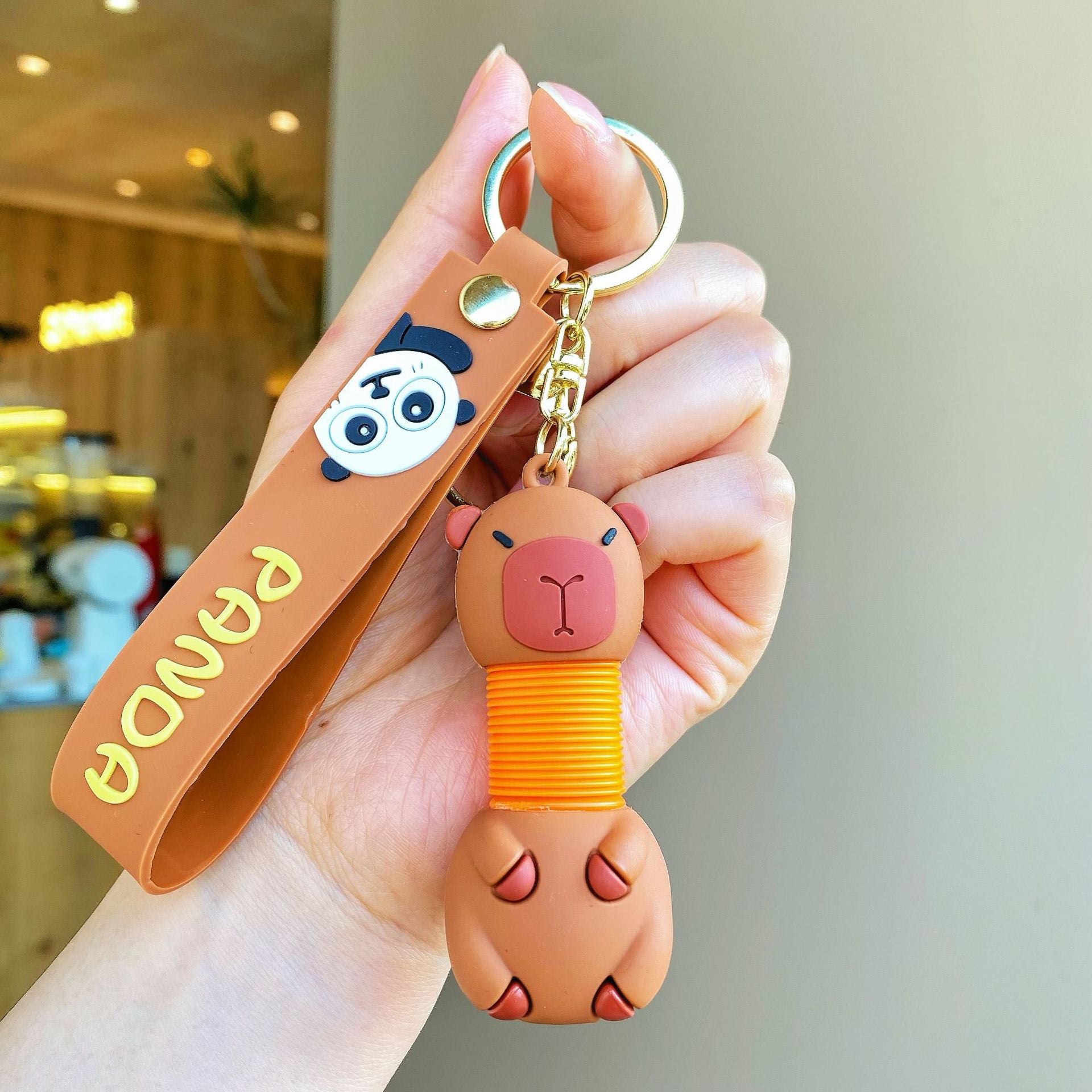 Wholesale Cartoon Cute Keychain Creative Keychain Silicone Retractable Keychains ACC-KC-SJ005