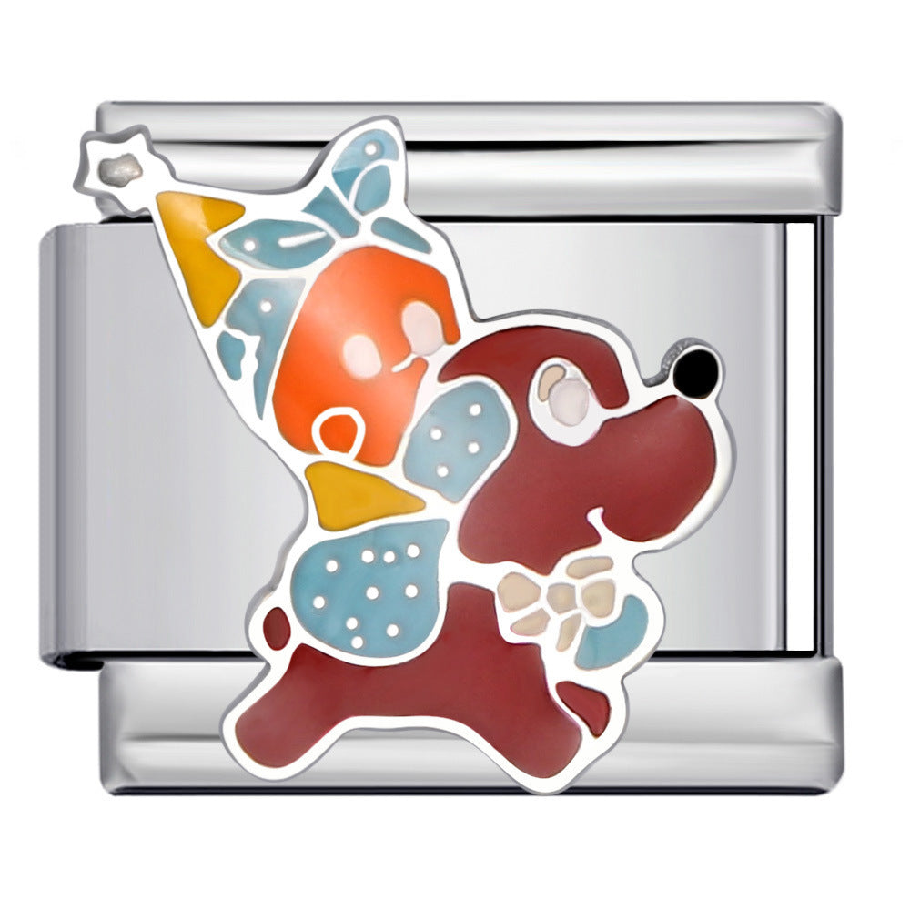 Pulsera de encanto italiano de 5 piezas al por mayor de 9 mm empalme de bricolaje lindo pulsera compuesta de acero inoxidable creativo