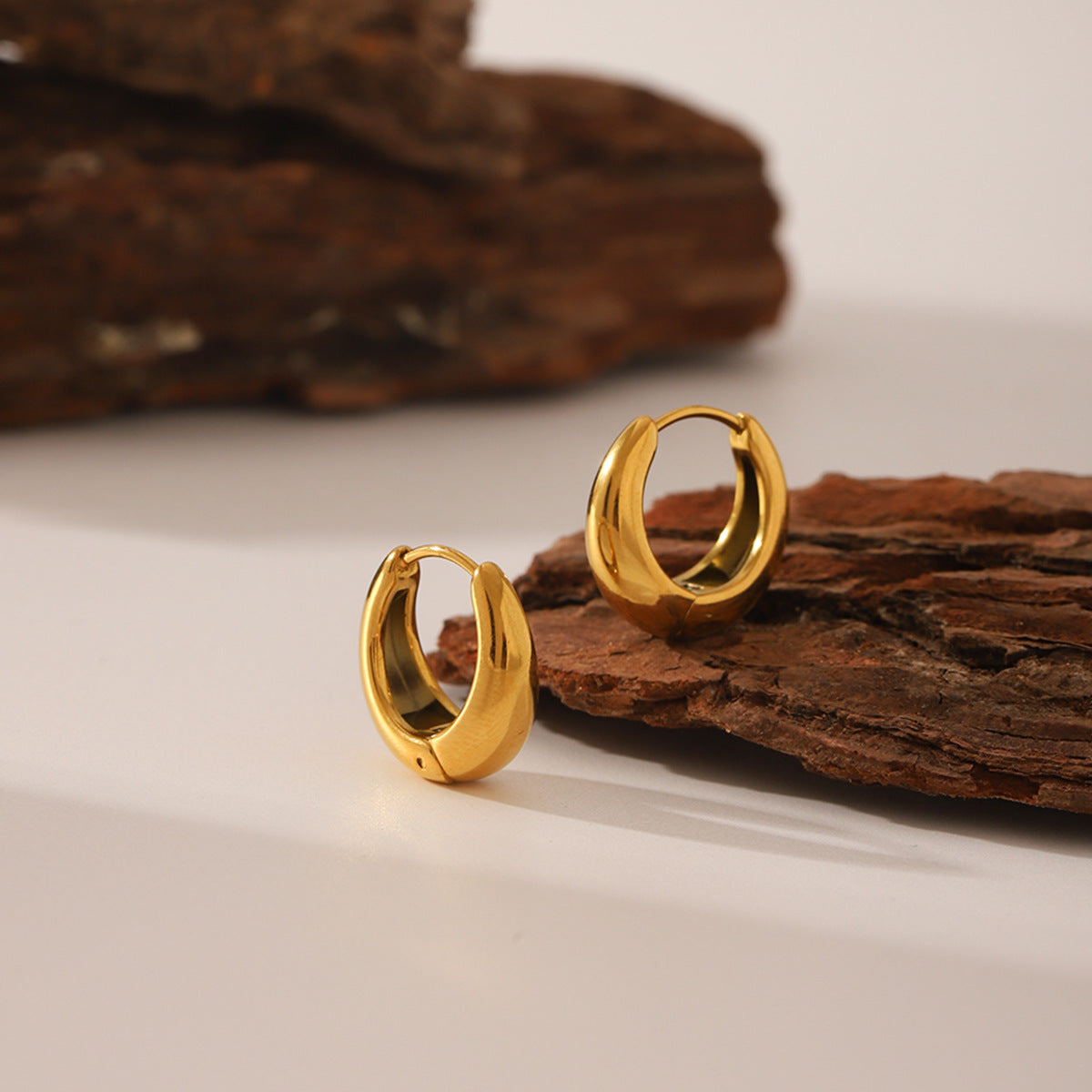 Wholesale Stainless Steel  Ring Ear Buckle Earrings