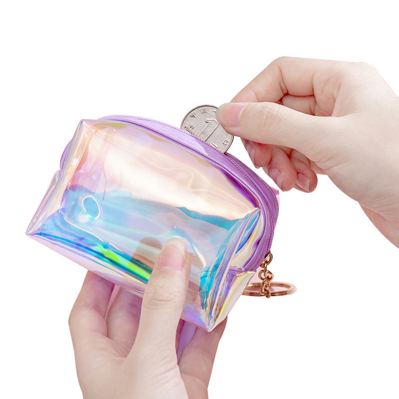 Wholesale Transparent Laser Coin Purse Keychain Keychain Wallet ACC-KC-YouMei003