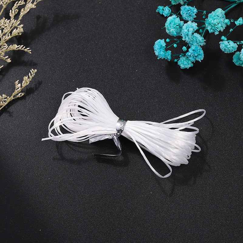 Wholesale 100pcs White Elastic Beaded Rope Handmade Beaded Elastic Jewelry Line Diy Accessories ACC-KC-NanT001