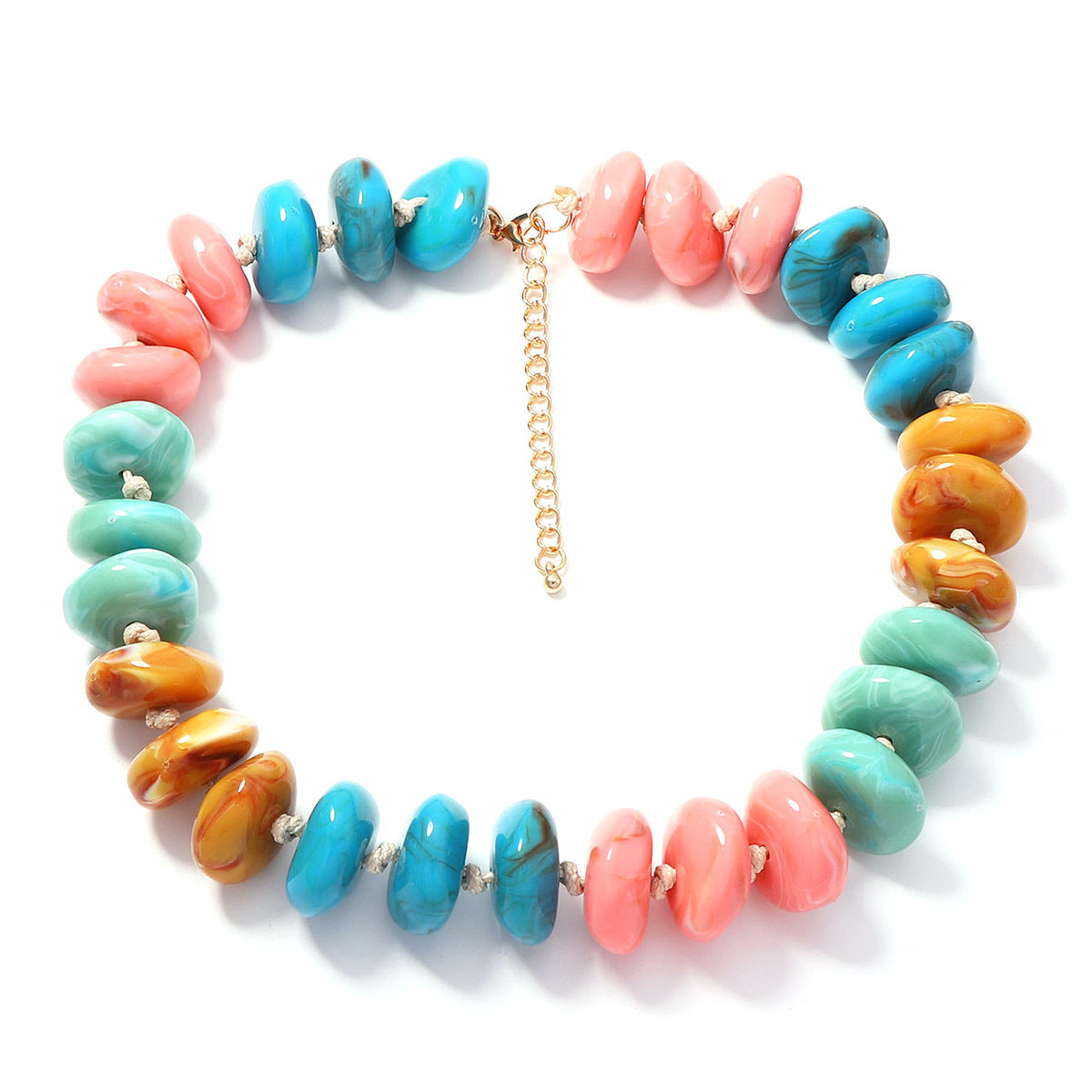 Wholesale Stylish Multicolor Beaded Necklace Chic Jewelry Accessory For Women
