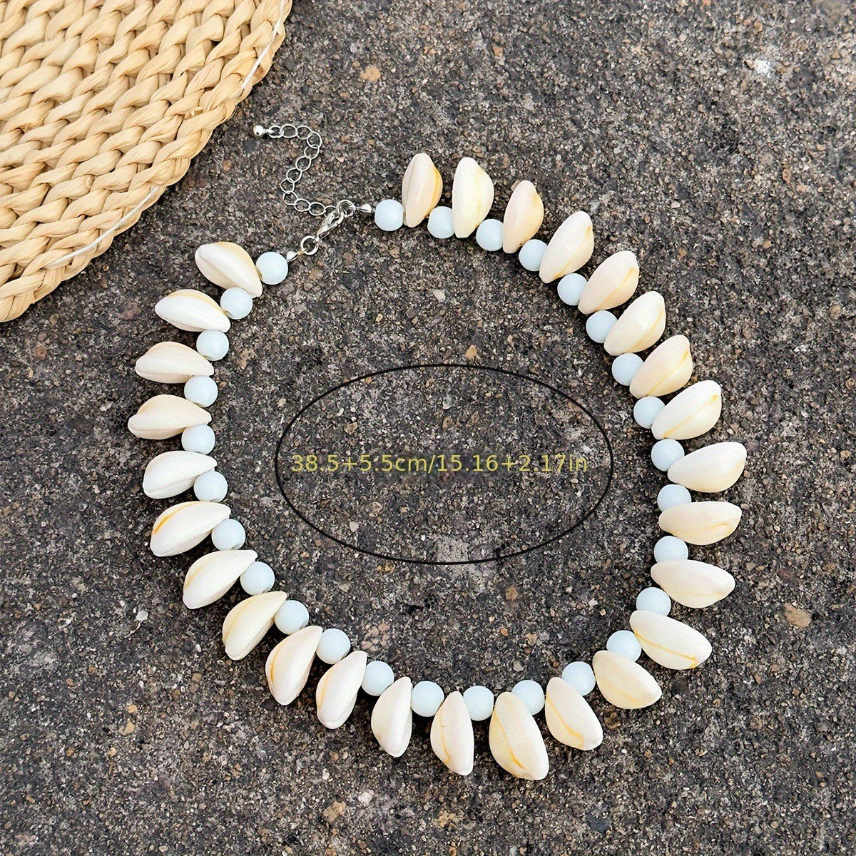 Wholesale Stylish Gold Heart Crystal Beaded Necklace Bohemian Women Fashion Jewelry