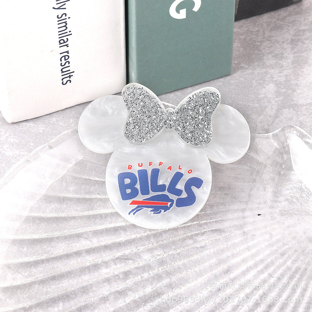 Wholesale 10PCS Acrylic DIY Loose Powder Cartoon Bowknot Brooch Patches