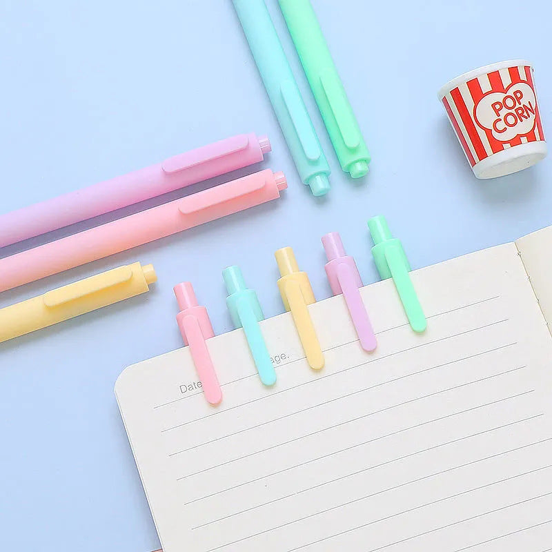 Wholesale Macaron gel pen black push color pen