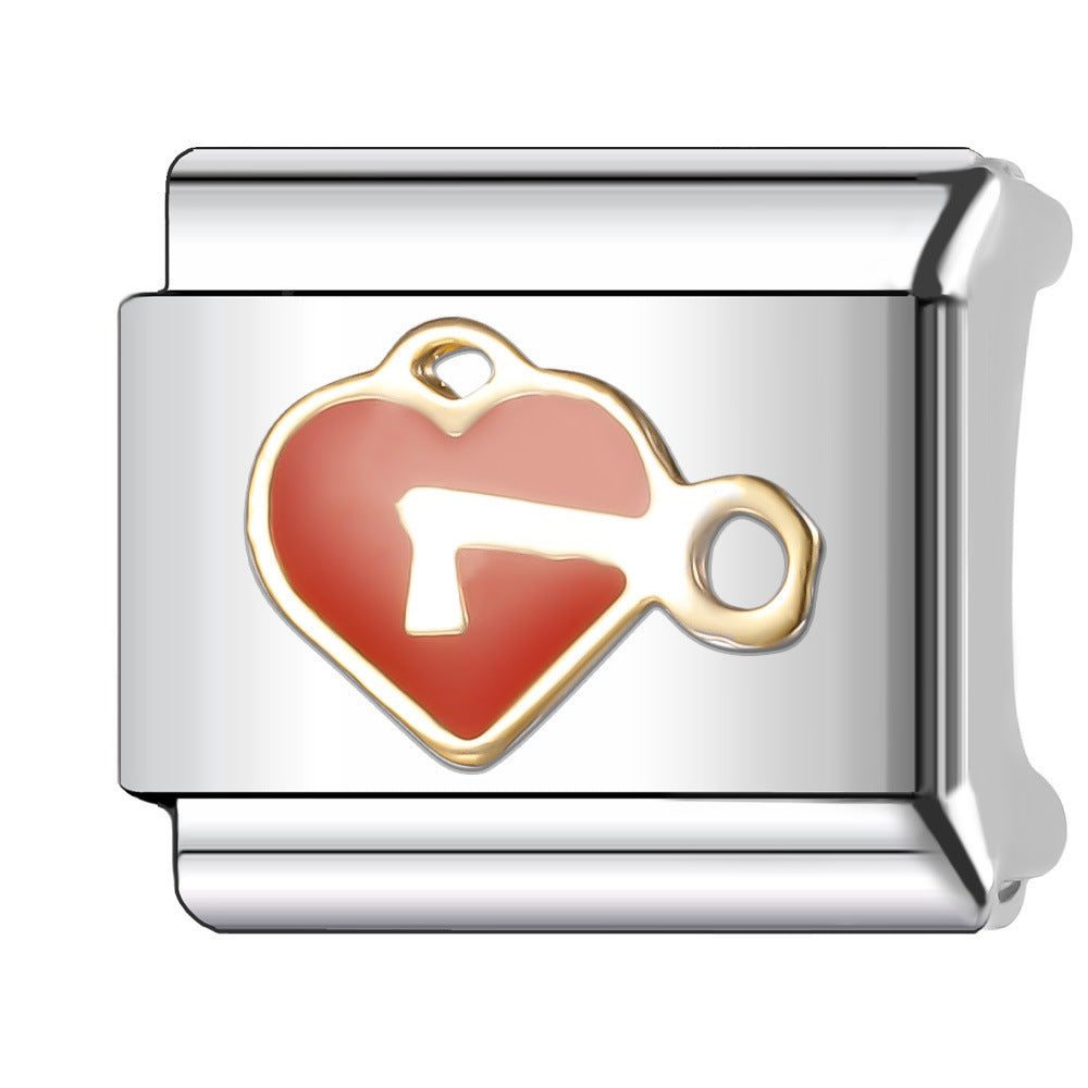 Wholesale Italian Charm Bracelet 9mm DIY Splicing Creative Pattern Stainless Steel Composable Bracelet