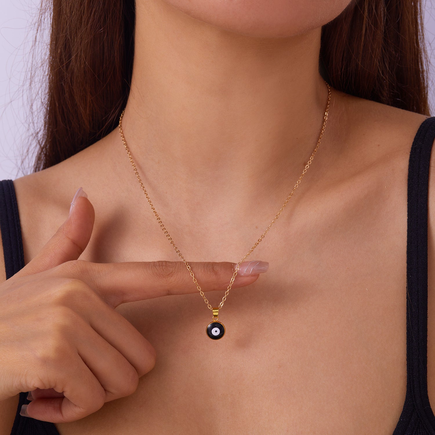 Wholesale  eye necklace blue eyes devil's eye card neck chain necklace