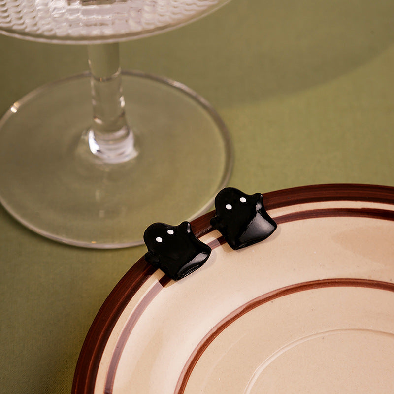 Wholesale Silver Needle Retro Cute Ghost Earrings ACC-ES-MDD054