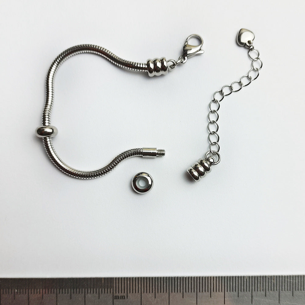 Wholesale Stainless steel waterproof snake bone bracelet