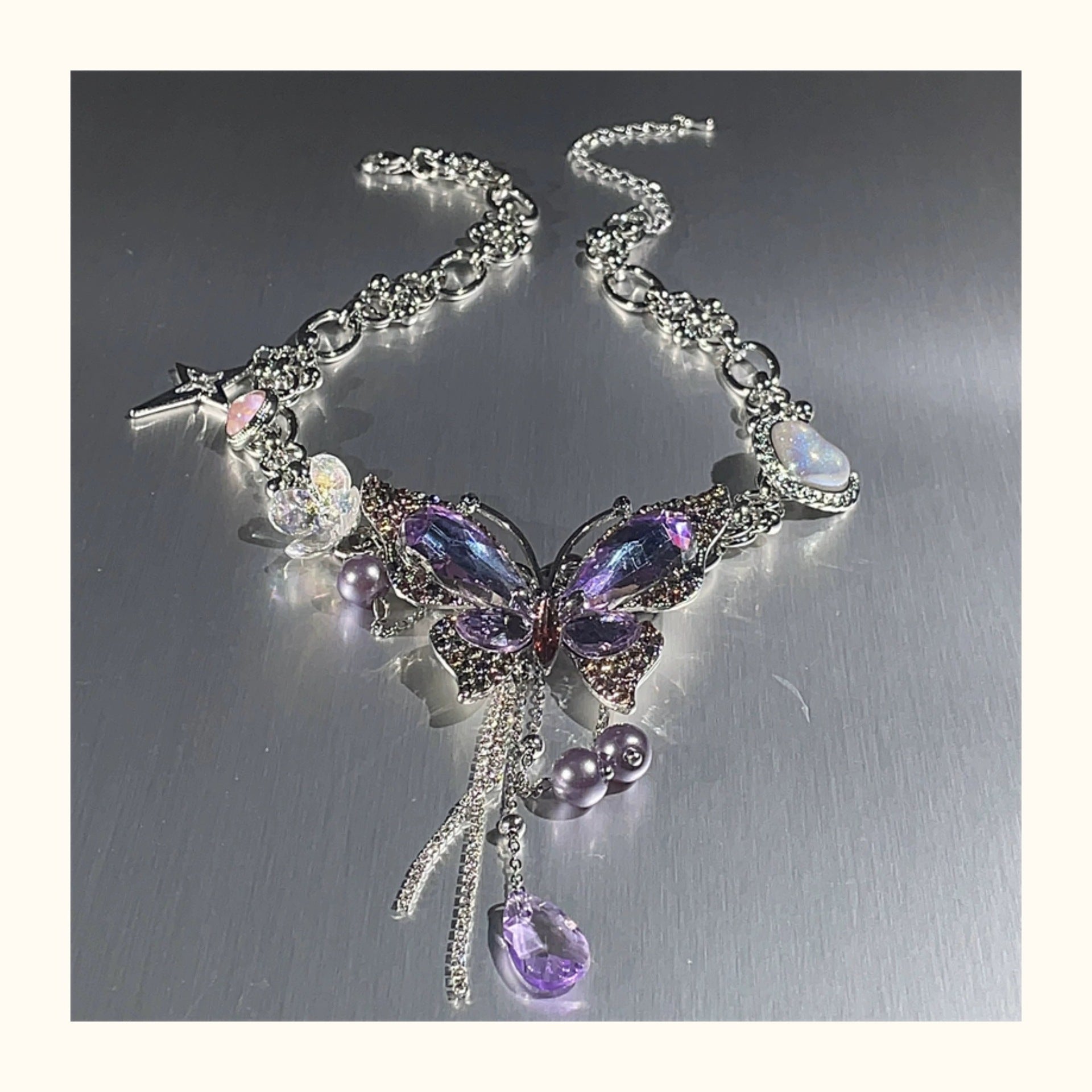 Wholesale Purple Butterfly Necklace