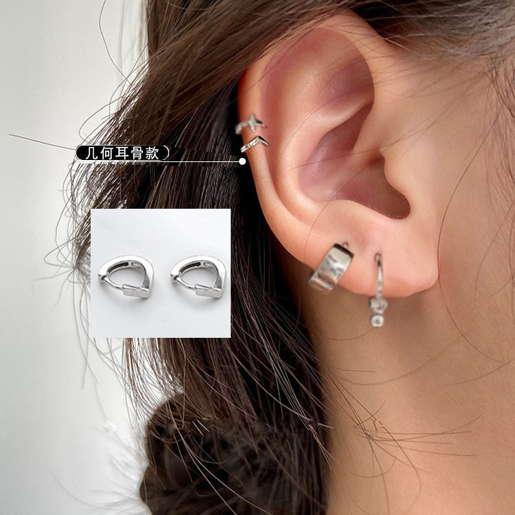 Wholesale Korean Style Gold Plated Copper Mini Diamond Earrings Women Light Luxury