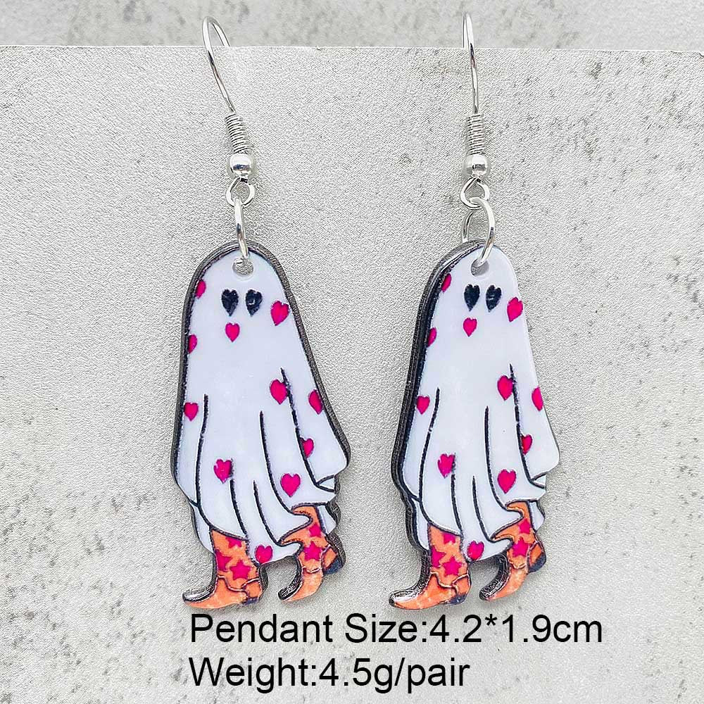 Wholesale Valentine's Day  Leopard Love Pendant Earrings