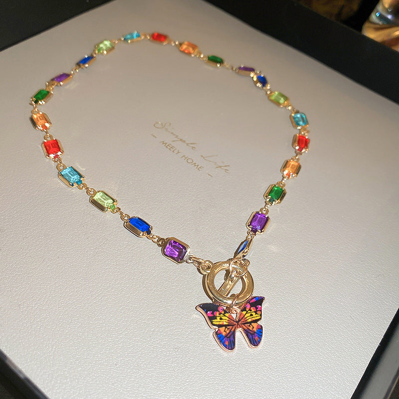 Wholesale Alloy Rhinestone Clavicle Necklace,  Geometric Vintage Style Fashion Jewelry Accessory for Gift