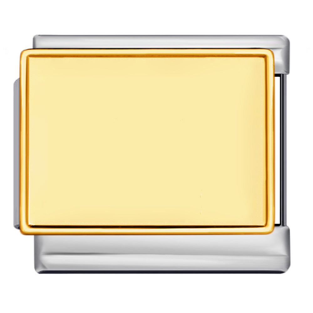 Wholesale Italian Module Bracelet Block Elastic ing Titanium Steel Strap Italian Charm