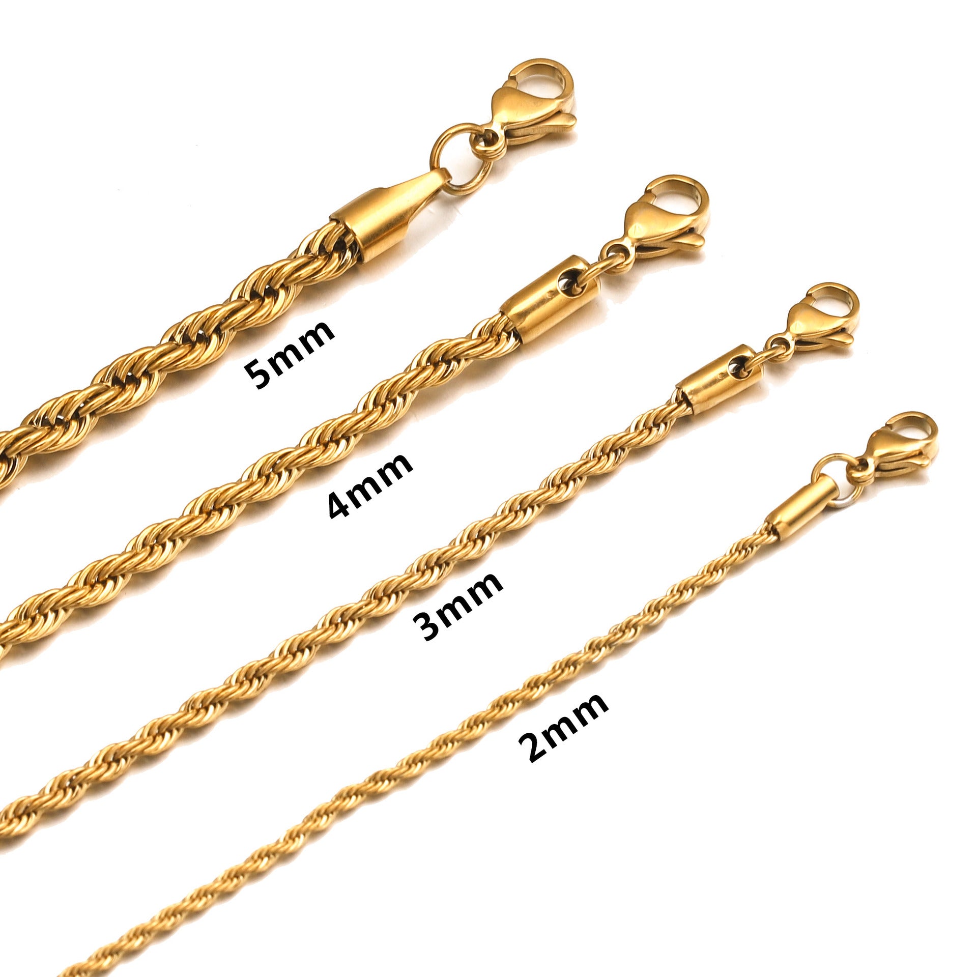 Wholesale  titanium steel braided chain golden  bracelet