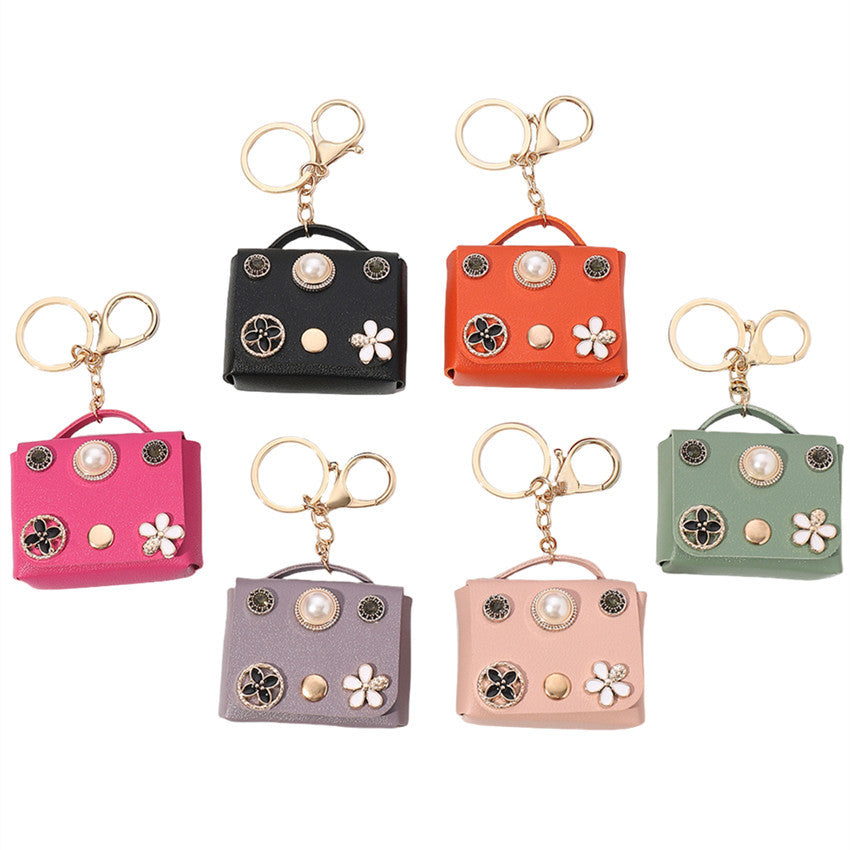 Wholesale Cartoon Inlaid Pearl Coin Purse Keychain Keychain Wallet ACC-KC-RongR033