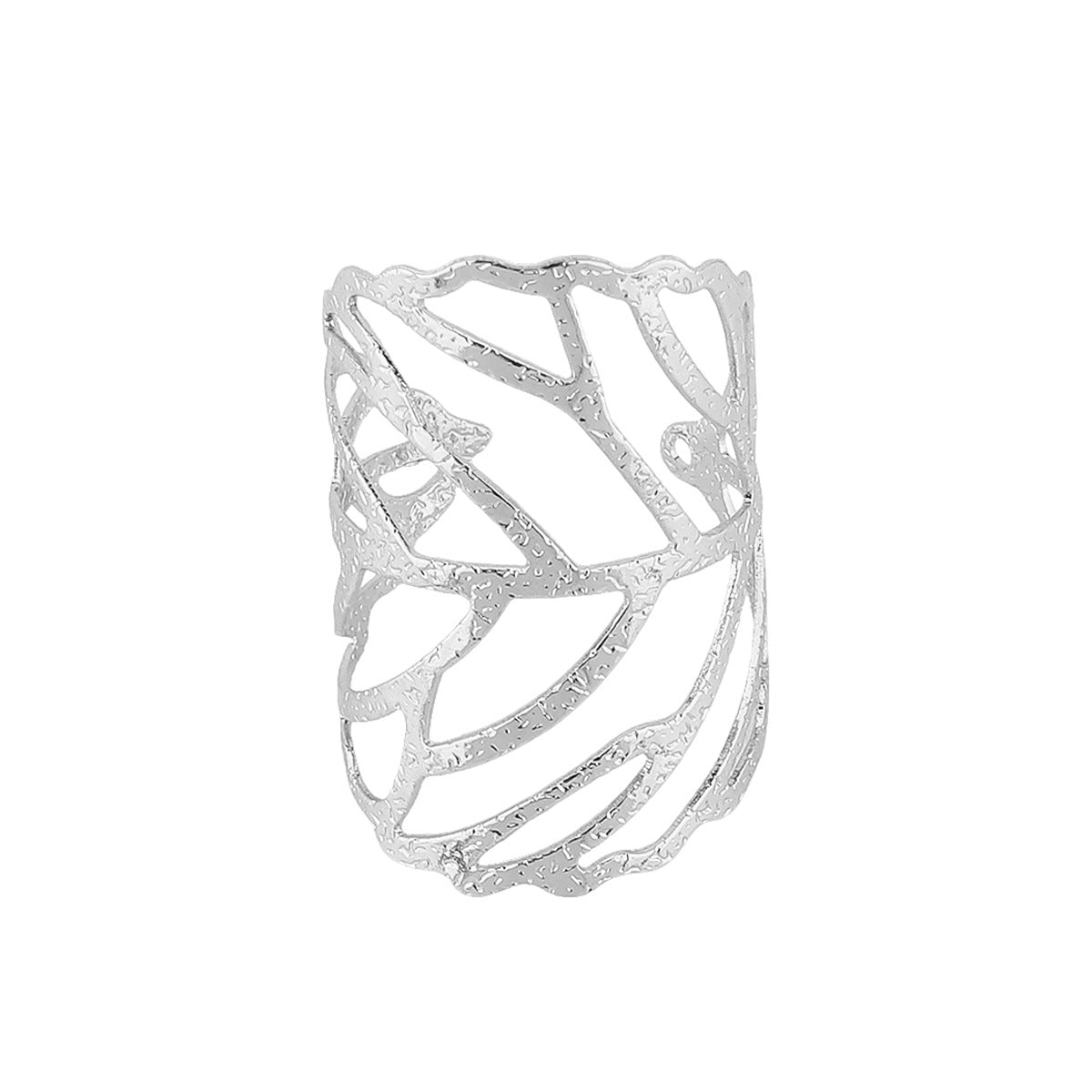 Wholesale Geometric Leaf Cross Opening Bracelet Ring Retro Matchinging Bracelet