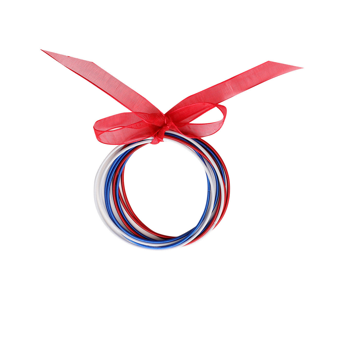 Wholesale American Independence Day Carnival Christmas Ribbon Elastic Wire Rope Bracelet ACC-BT-YTian010