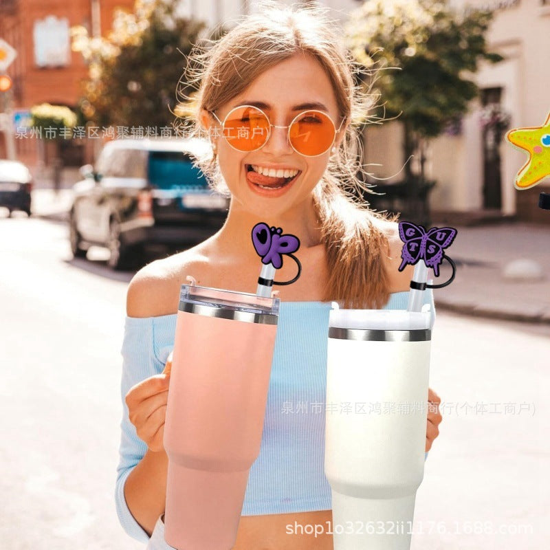 Wholesale Wholesale 10pcs Silicone  Straw Cover Straw Tube Cap