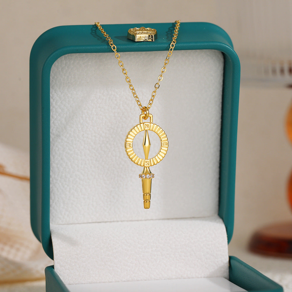 Wholesale electroplated geometricStainless Steel Necklace