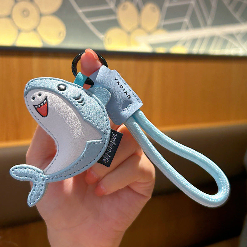 Wholesale Leather Ocean Whale Keychain Dolphin Bag Charm Decorative Accessory For Backpack Purse