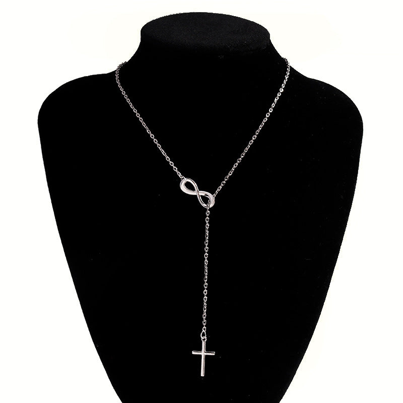 Wholesale Alloy  Cross Sweater Necklace