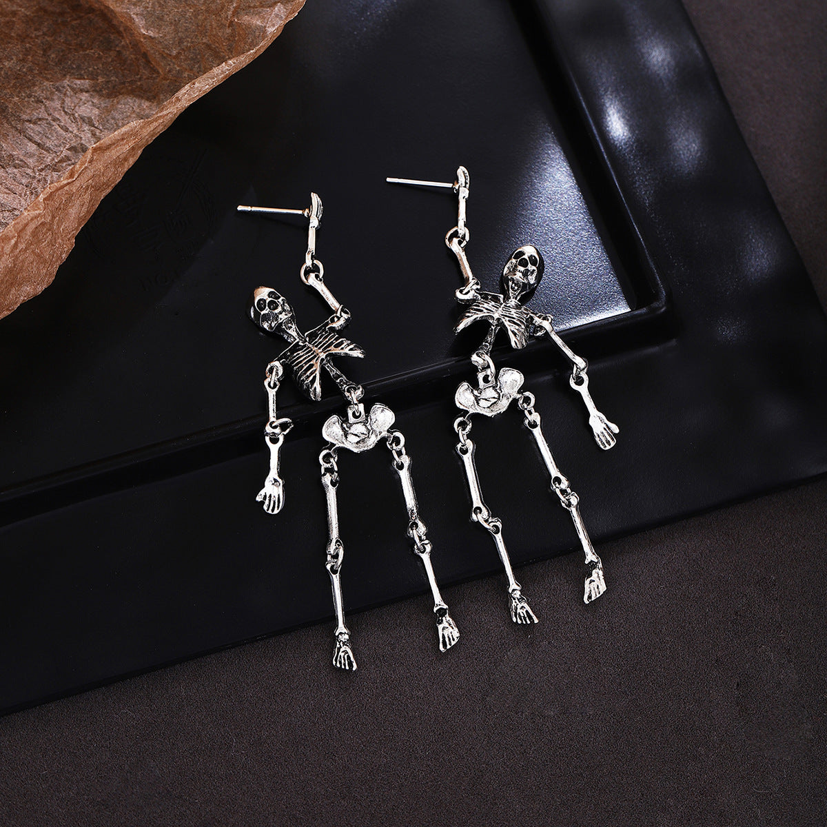 Wholesale  Horror Funny Skull Frame Earrings