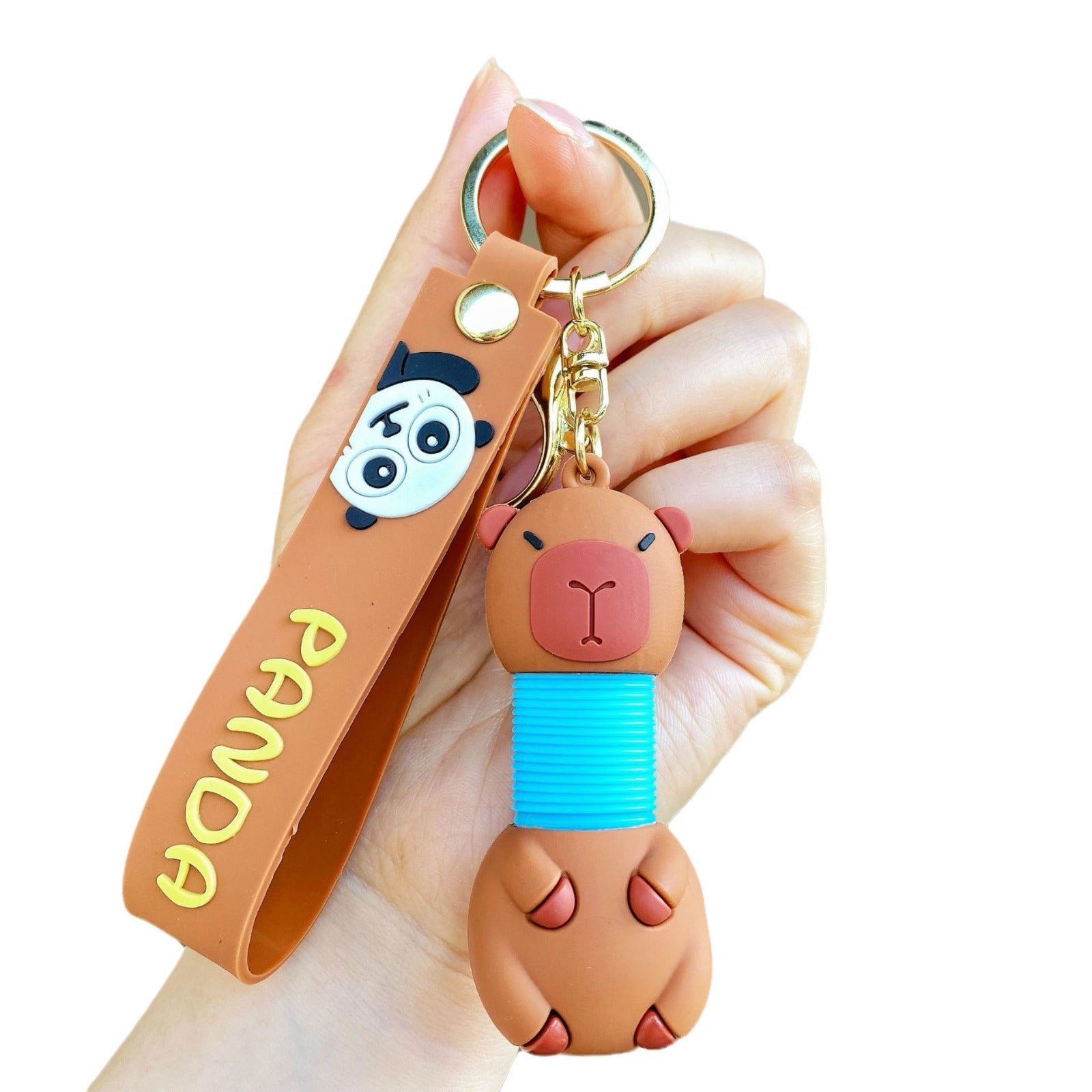 Wholesale Cartoon Cute Keychain Creative Keychain Silicone Retractable Keychains ACC-KC-SJ005