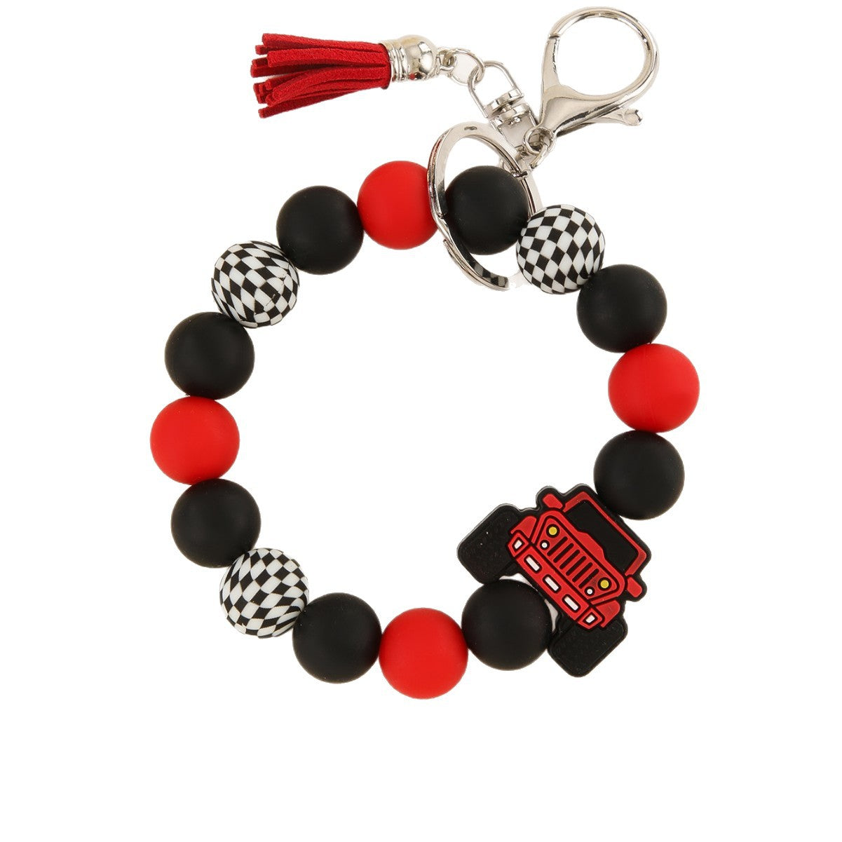 Wholesale Creative Car Silicone Handmade Beaded  Keychain