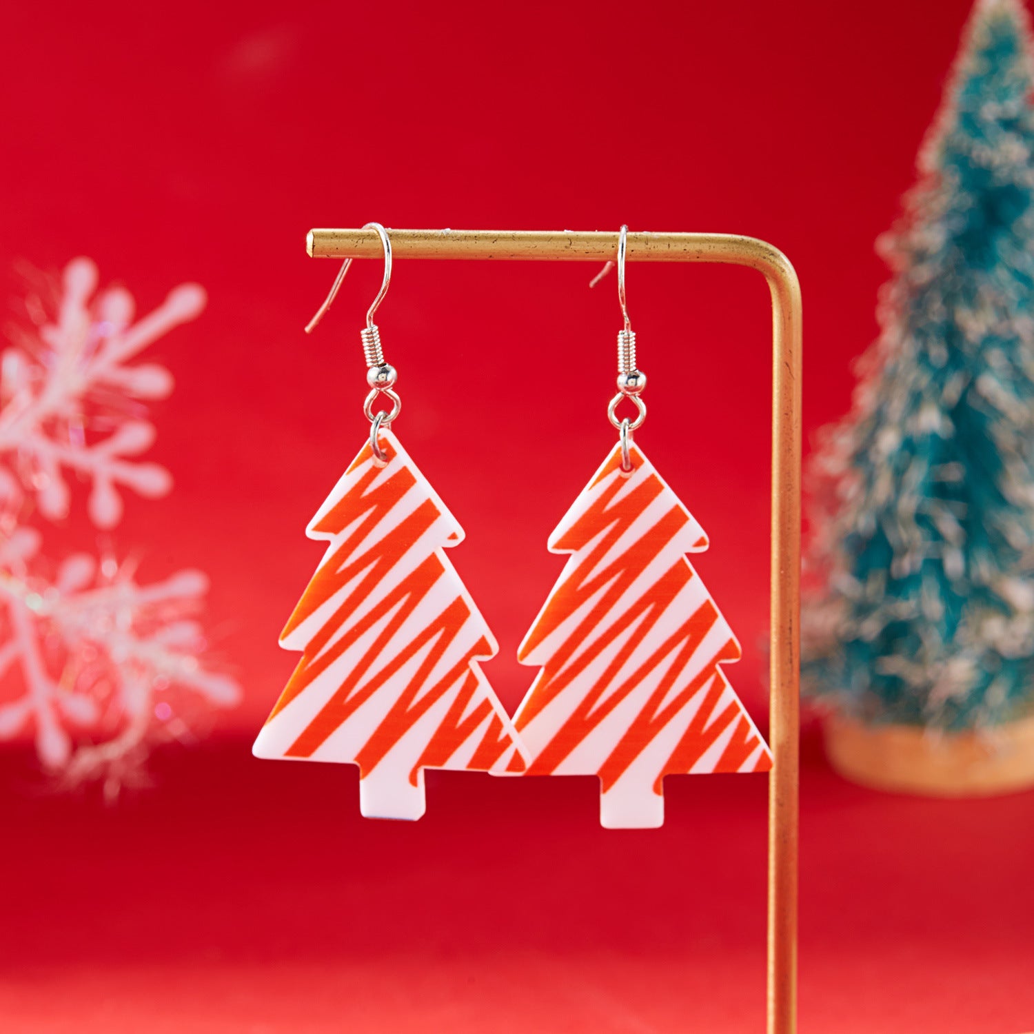 Wholesale Christmas Tree Santa Hat Christmas Tree Earrings ACC-ES-YingHao010