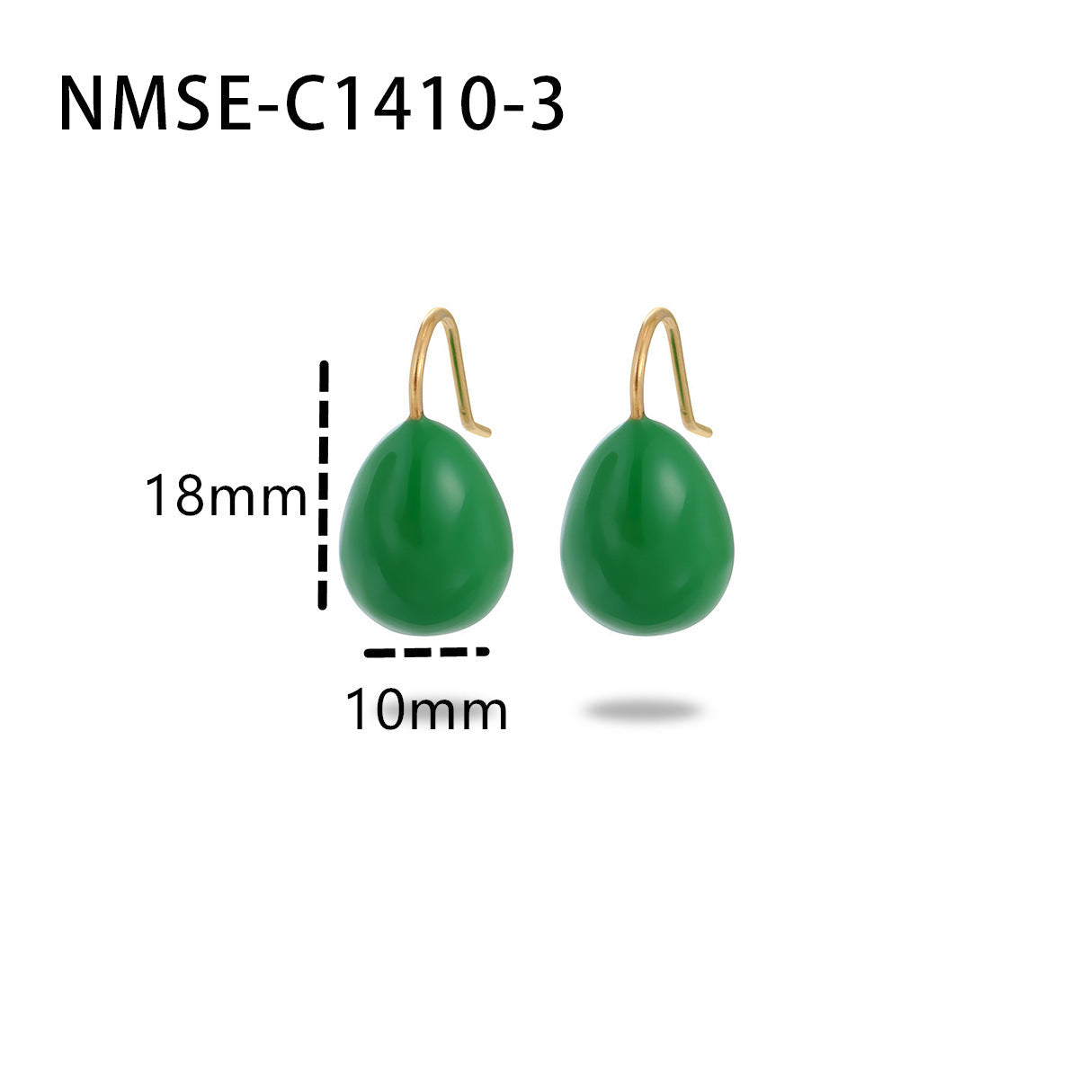 Wholesale Color Oil Drops Bean Stainless Steel Earrings