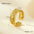 Wholesale stainless steel open ring 18K gold non-fading multi-layer geometric hollow  ring
