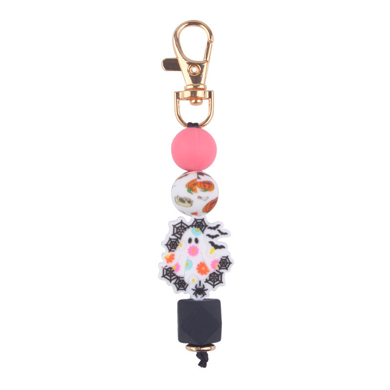 Wholesale Cartoon Halloween Silicone Beaded Keychain ACC-KC-GuangTian086