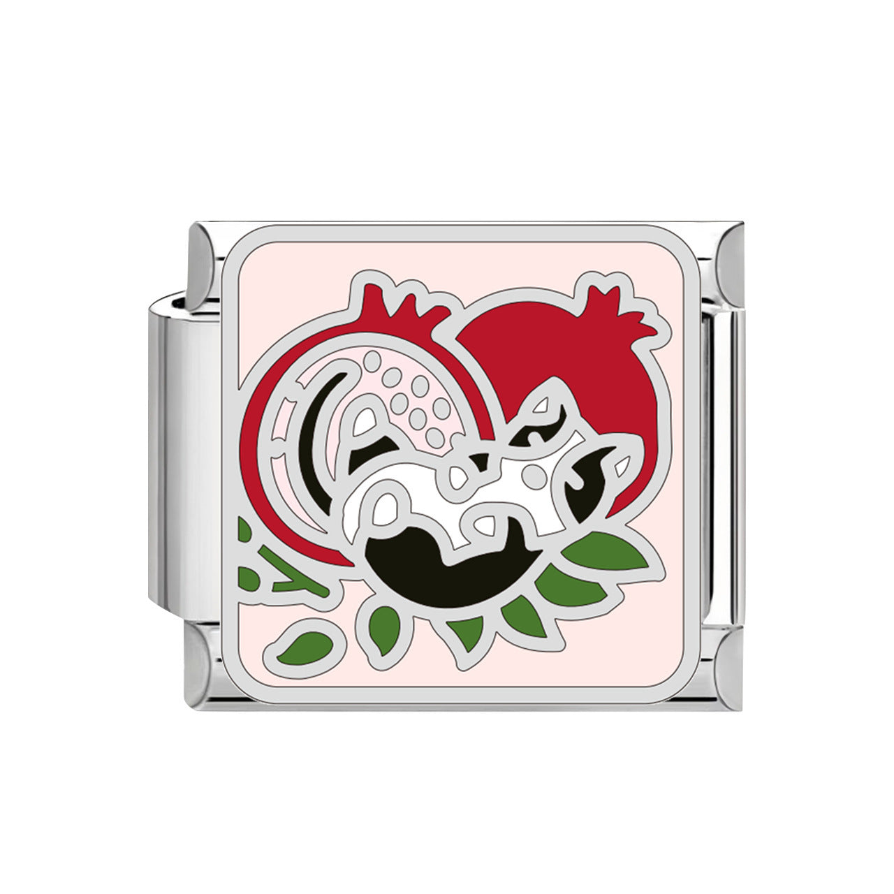 Wholesale 9mm Italian Charm Starter Bracelets DIY square Single Section Creative Stainless Steel Composable Bracelet