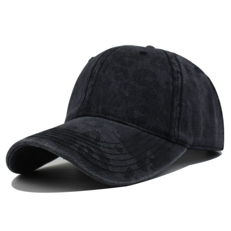 Wholesale  Washed Leopard Print Camouflage Baseball Cap