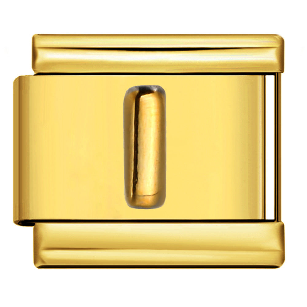 Wholesale Italian Charm Bracelet 9mm DIY Splicing Removable Raised Letters Stainless Steel Composable Bracelet