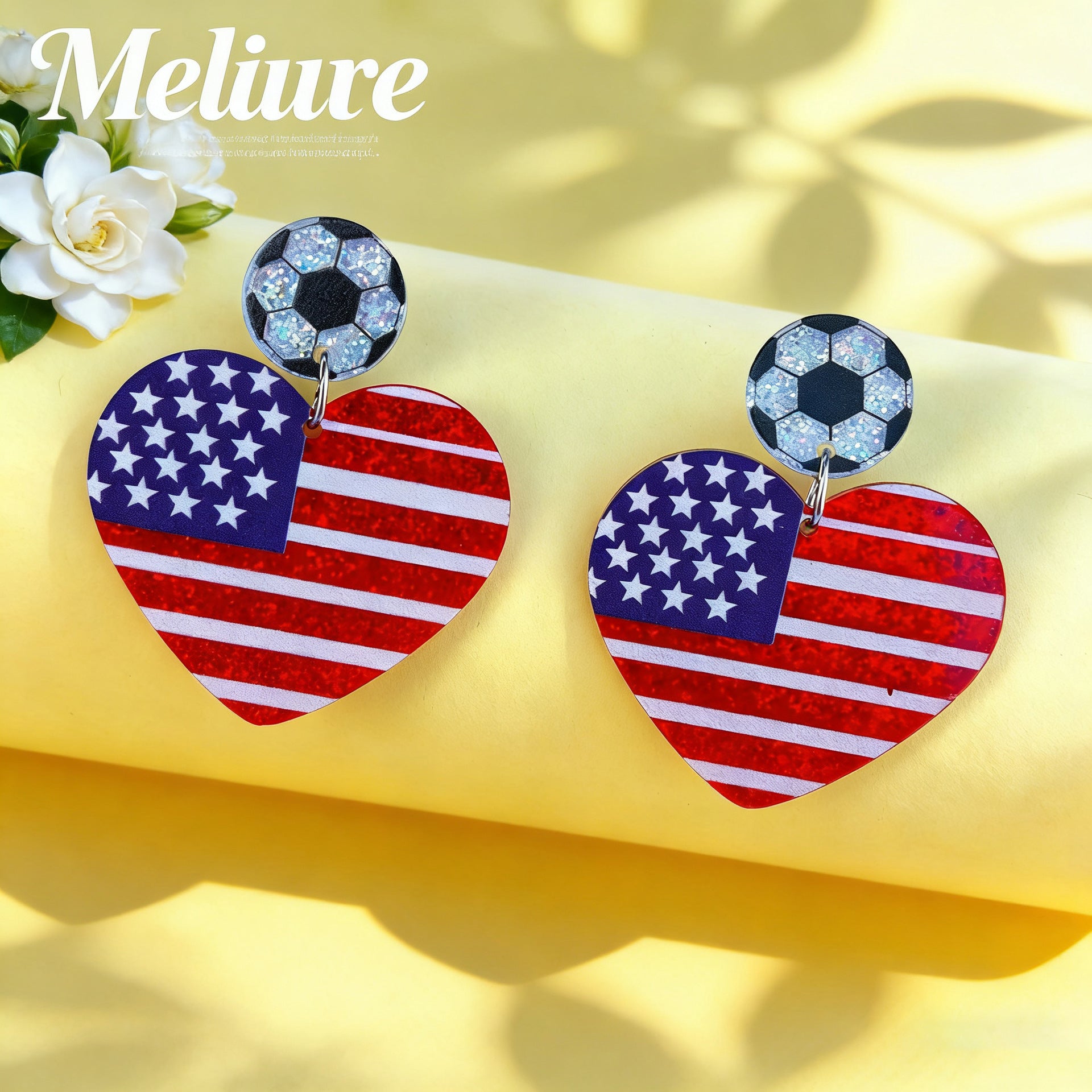 Wholesale USA Flag Acrylic Earrings for the USA Cup,  USA Cup,  Canada,  Mexico