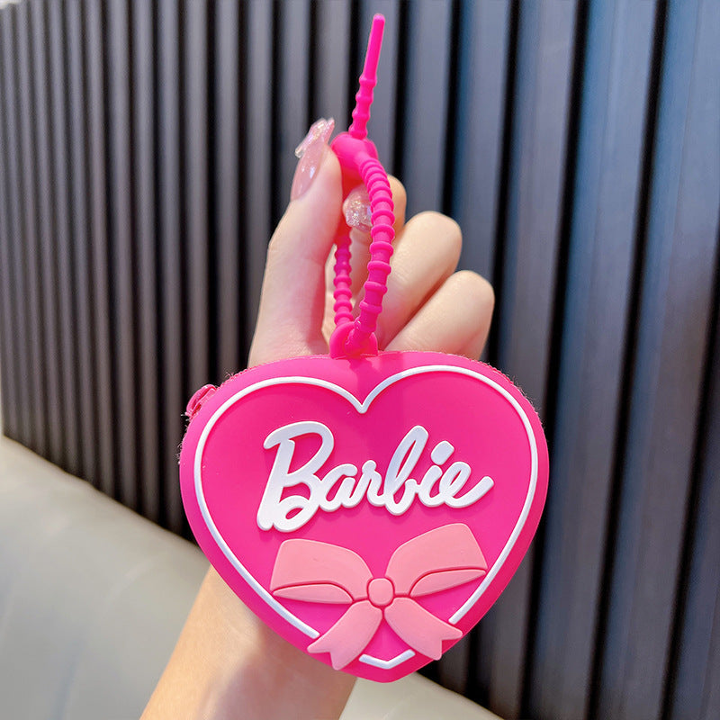 Wholesale Cartoon Pink Heart Coin Purse Keychains ACC-KC-WoAn013