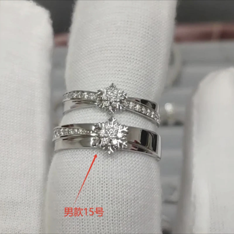 Wholesale Love and Deep Space  Snowflake Ring