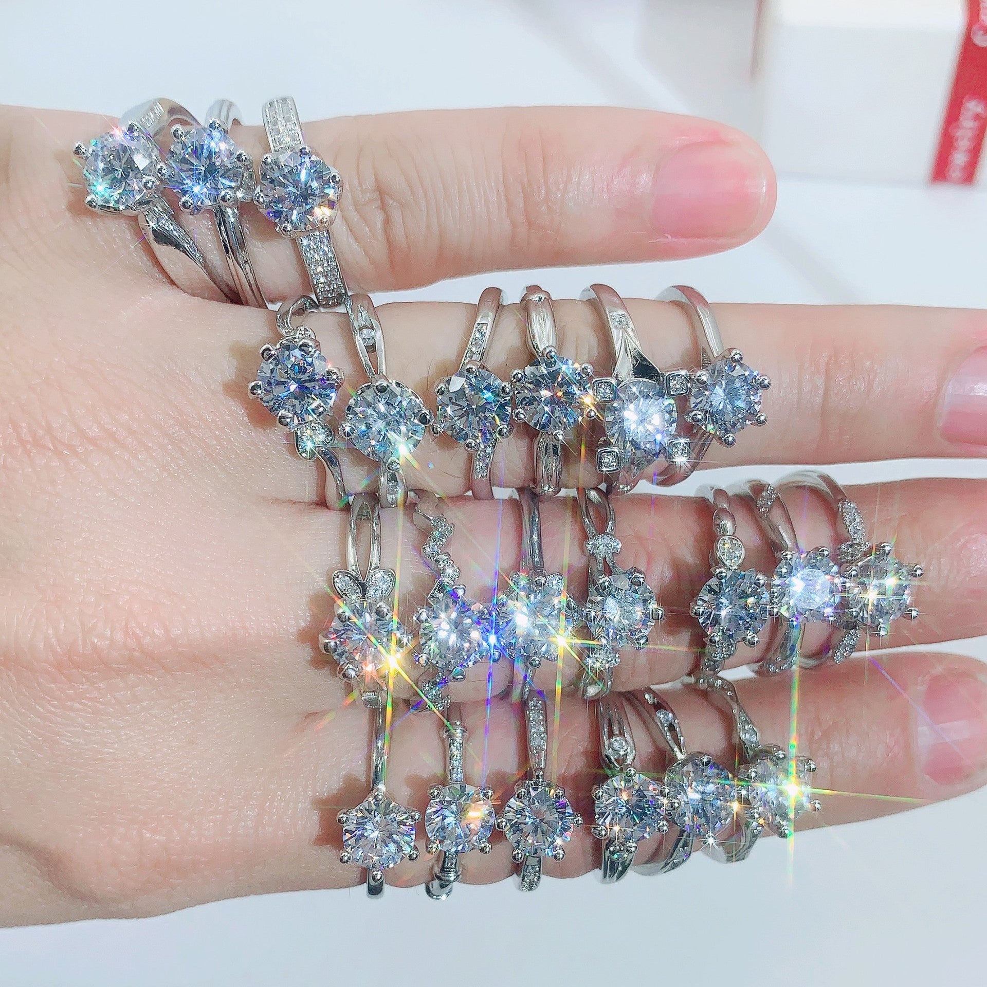 Wholesale Moissanite Diamond Adjustable Rings ACC-RS-Qichuang006