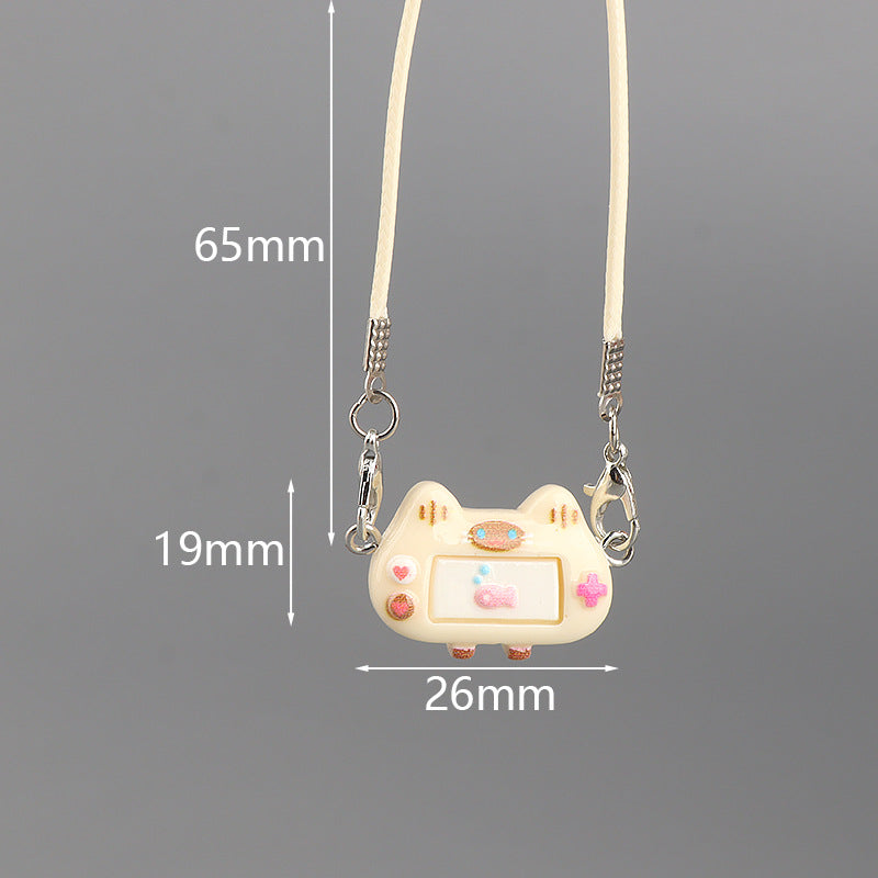 Wholesale Cute cat resin mini game console pendant Keychains