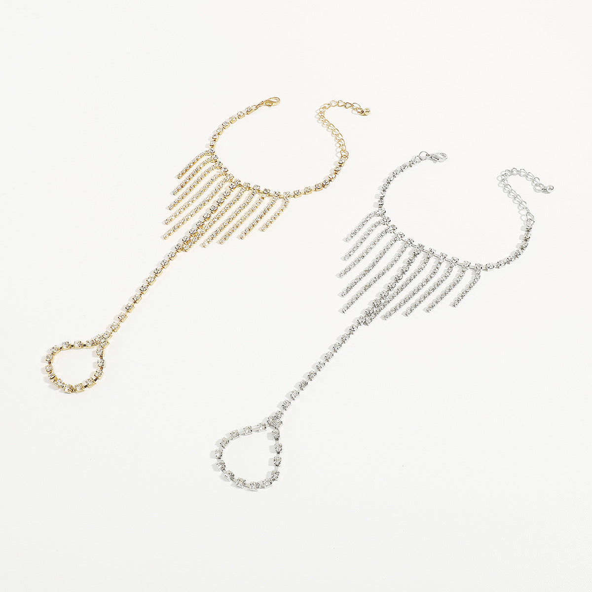 Wholesale full diamond tassel bracelet  temperament design ring bracelet integrated Bracelet